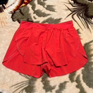 Lululemon Red Women's Activewear Drawstring Shorts 14" Waist 4